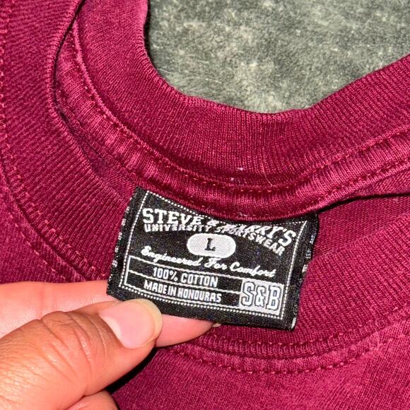 Vintage Steve & Barry’s Central Michigan Chippewas Long Sleeve Mens Large Maroon - Picture 3 of 7